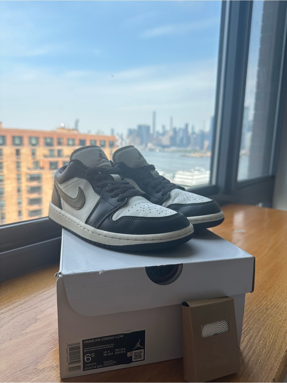 Air Jordan 1 Low Shadow Brown Brown Kelp Sail Womens 6.5 EU 37.5
